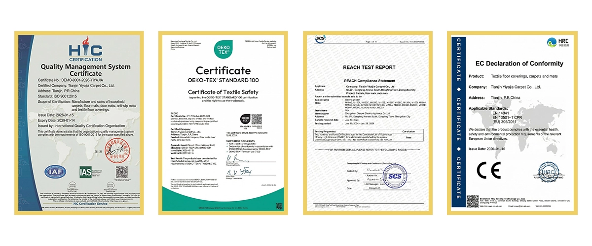 Certification certificate Certification certificate