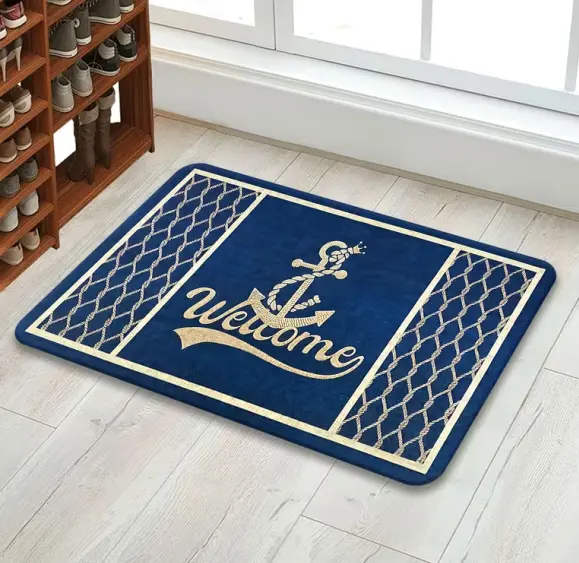 Crystal Velvet Floor Mat Style 1