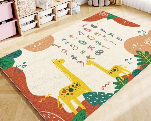 How is the anti-slip effect of the crystal velvet children's carpet?